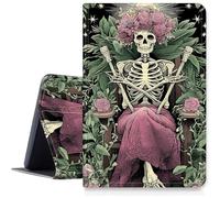 Case for Samsung Galaxy Tab S9 11inch /S9 FE 10.9inch/S10 FE 2025/S10/S10 Lite,Slim PU Leather Smart Cover with Multi-Angle Viewing Stand,Auto Sleep/Wake Protective Folio Shell,Skeleton Tarot Card