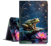 Case for Samsung Galaxy Tab S9 14.6 Inch 2023 / S8 2022/S10 Ultra,Slim PU Leather Smart Cover with Multi-Angle Viewing Stand,Auto Sleep/Wake Protective Folio Shell,Starry Sky Frog Lotus
