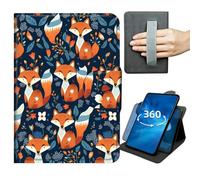 Case for Samsung Galaxy Tab S9 Plus/S9 FE Plus 12.4 inch 2023 Release 360 Degree Rotating Stand Lightweight Cover with Auto Wake/Sleep,Magnetic Clasp & Hand Strap - Cute Fox