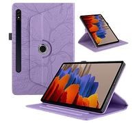 Case for Samsung Galaxy Tab S9/S8 11 Inch 2023/2022, Premium PU Leather Multi-Angle 360 Degree Rotatable Lightweight Protective Case, Rotating Case Cover with Stand Function - Purple