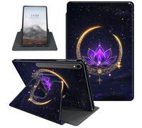 Case for Samsung Galaxy Tab S9/ S9 FE 5G Tablet Case, PU Leather 360 Degree Rotating Folio Stand Smart Cover for Galaxy Tab S9 FE 10.9''/ S9 11'', Auto Sleep/Wake, Crescent Moon 2