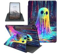 Case for Samsung Galaxy Tab S9/ S9 FE 5G Tablet Case, PU Leather 360 Degree Rotating Folio Stand Smart Cover for Galaxy Tab S9 FE 10.9''/ S9 11'', Auto Sleep/Wake, Colorful Ghost