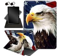 Case for Samsung Galaxy Tab S9 Ultra 14.6 Inch 2023 Release SM-X910/X916/X918,360 Degree Swiveling Stand Protective Cover with Auto Sleep/Wake,Galaxy Tablet S9 Ultra 14.6",American Flag/Eagles