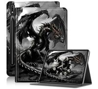 Case for Samsung Galaxy Tab S9 Ultra/S8 Ultra 14.6", Slim PU Leather Adjustable Stand Galaxy Tab S9 Ultra Case, with Auto Sleep/Wake Smart Anti-Fall Cover for Tab S9 Ultra Case, Dark Dragon