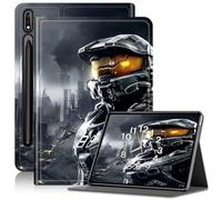 Case for Samsung Galaxy Tab S9 Ultra/S8 Ultra 14.6", Slim PU Leather Adjustable Stand Galaxy Tab S9 Ultra Case, with Auto Sleep/Wake Smart Anti-Fall Cover for Tab S9 Ultra Case, Dark Warrior