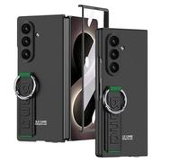Case for Samsung Galaxy Z Fold8 Ultra, Ring Grip Cover, Built-in Screen Protector, Wrist Strap, Stealth Black