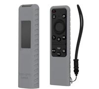 Case for Samsung SolarCell 2023, Smart TV Remote Silicone Cover, Protective Remote Controller Anit-Lost Cases with Lanyard (Grey)