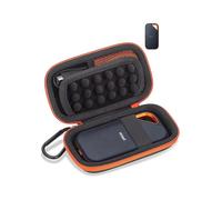 Case for sandisk Extreme Portable SSD E60/E61/E30 portable hard drive,daunke Multi-Function Travel Storage Bag,Waterproof,Shockproof,Anti-Scratch, Easy to Use and Carry,Case Only (Orange)