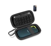 Case for sandisk Extreme Portable SSD E60/E61/E30 portable hard drive,daunke Multi-Function Travel Storage Bag,Waterproof,Shockproof,Anti-Scratch, Easy to Use and Carry,Case Only (Black)