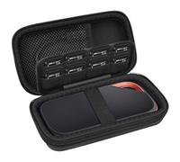 Case for SanDisk Extreme PRO Portable SSD with USB4, for SanDisk 2TB 4TB Solid State Drives, Memory Cards, SD Cards Storage Holder Organizer(Box Only)- Black