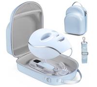 Case for Shark Cryoglow Led Face Mask Red Light, Hard EVA Travel Case Fits for Shark Face Mask with Detachable Inner Tray, Handle & Adjustable Shoulder Strap (Blue)
