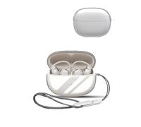 Case for SHOKZ OpenDots ONE Wireless Earbuds,daunke Soft Silicone Protective Cover,With lanyard,Full Protection,Transparent
