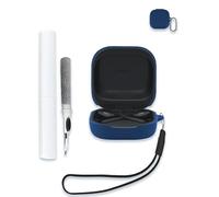 Case for SHOKZ OpenFit 2 Open-Ear Headphones, Soft Silicone Protective Portable Scratch Shock Resistant Shell with Cleaner Kit & Carabiner & Lanyard，Blue