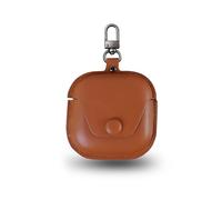 Case for SHOKZ OpenFit 2 /OpenFit 2 BK/OpenFit 2 BG/OpenFit T920 Open-Ear Earphone,PU Leather Soft Protective Cover,Includes a Carabiner,Drop-Proof,waterproof,Lightweight and Portable,Brown