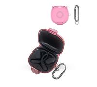 Case for SHOKZ OpenFit 2/T920 Open-Ear Earphone,daunke with Keychain & Lanyard,Soft Silicone Protective Cover,Full Protection,Transparent Pink