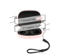 Case for Shokz OpenFit Pro Wireless Earbuds, yystao Soft Silicone Protective Cover compatible with Shokz OpenFit Pro, With Lanyard, Dustproof, Shockproof & Durable, Pink