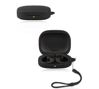 Case for Shokz OpenFit Pro Wireless Earbuds, yystao Soft Silicone Protective Cover compatible with Shokz OpenFit Pro, With Lanyard, Dustproof, Shockproof & Durable, Black