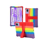 Case for SKYEGG K15 Tablet 11 inch Android 14 Tablets，WUNIAK Shock Proof Lightweight Stand Rubber Shell Protective Cover,Kids Friendly Soft Silicone Adjustable Stand Cover,Rainbow