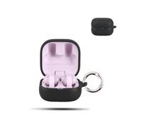 Case for Sony LinkBuds Clip WF-LC900 Wireless Earbuds,daunke Soft Silicone Protective Cover,Case with Round buckle,Full Protection,Black
