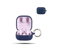 Case for Sony LinkBuds Clip WF-LC900 Wireless Earbuds,daunke Soft Silicone Protective Cover,Case with Round buckle,Full Protection,Blue