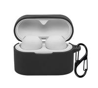 Case for Sony WF-1000XM6 with Carabiner,Anti-Scratch Premium Soft Silicone Full Protective Case,Ultra Slim Shockproof Headphone Protective Cover for Sony WF-1000XM6,Black