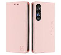 Case for Sony Xperia 1 VII 2025 Cover Shockproof Leather Wallet Case with [RFID Blocking] Card Holder Viewing Stand TPU Flip Strong Magnetic Closure Phone Cover for Sony Xperia 1 VII 2025 Pink