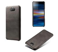 Case for Sony Xperia XA3 Ultra,Anti-Slip,Fall Protection,Fingerprint Resistance,Simple solid color back shell,Plastic imitation leather design-Black