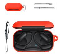 Case for Soundcore Aerofit 2 Pro- Liquid Silicone Full-Body Protective Cover,Anti-Fingerprint,Dustproof,Shockproof,Skin-Friendly Texture(Red)