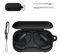 Case for Soundcore Aerofit 2 Pro- Liquid Silicone Full-Body Protective Cover,Anti-Fingerprint,Dustproof,Shockproof,Skin-Friendly Texture(Black)