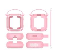 Case for Soundcore Boom GO 3i, Speaker Silicone Protective Case, Shockproof Cover with Carrying Handle (Pink)