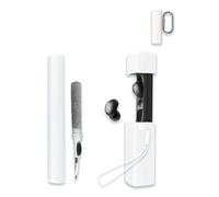 Case for Soundcore by Anker A30i Earbuds, Soft Silicone Protective Portable Scratch Shock Resistant Hard Shell with Cleaner Kit & Carabiner & Lanyard，White