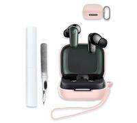 Case for Soundcore by Anker R50i NC Earbuds, Soft Silicone Protective Portable Scratch Shock Resistant Hard Shell with Cleaner Kit & Carabiner & Lanyard,Pink