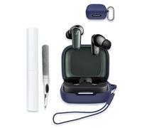 Case for Soundcore by Anker R50i NC Earbuds, Soft Silicone Protective Portable Scratch Shock Resistant Hard Shell with Cleaner Kit & Carabiner & Lanyard，Blue