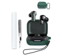 Case for Soundcore by anker R50i NC Earbuds, Soft Silicone Protective Portable Scratch Shock Resistant Hard Shell with Cleaner Kit & Carabiner & Lanyard,Green