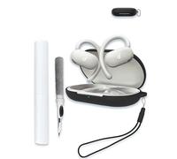 Case for Soundcore by Anker V20i Earbuds, Soft Silicone Protective Portable Scratch Shock Resistant Shell with Cleaner Kit & Carabiner & Lanyard，Black