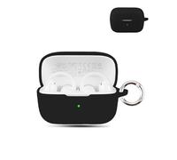 Case for Soundcore C50i Wireless Earbuds,daunke Soft Silicone Protective Cover,Case with Round buckle,Full Protection,Black