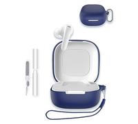 Case for Soundcore P31i by Anker Earbuds 2025 New, WUNIAK Soft Silicone Protective Portable Scratch Shock Resistant Shell with Cleaner Kit & Carabiner & Lanyard for Soundcore P31i,Blue
