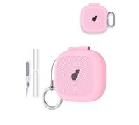 Case for Soundcore P31i by Anker Earbuds 2026 New,WUNIAK Soft Silicone Protective Cover, Textured Anti-Slip, Scratch & Shock Resistant with Cleaner Kit, Carabiner & Lanyard,Pink