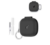 Case for Soundcore P31i by Anker Earbuds 2026 New,WUNIAK Soft Silicone Protective Cover, Textured Anti-Slip, Scratch & Shock Resistant with Cleaner Kit, Carabiner & Lanyard,Black
