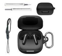 Case for Soundcore P31i by Anker- Liquid Silicone Full-Body Protective Cover,Compatible with Wired & Wireless Charging,Anti-Fingerprint,Dustproof,Shockproof,Skin-Friendly Texture(Black)