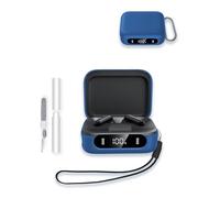 Case for soundcore P41i Wireless Earbuds, WUNIAK Soft Silicone Protective Portable Scratch Shock Resistant Shell with Cleaner Kit & Carabiner & Lanyard,Green