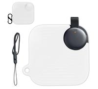 Case for Soundcore Work AI Voice Recorder,NOUKAJU Silicone Protective Case with Carabiner and Lanyard,Drop-Proof,Scratch-Proof,Protective Cover for Anker Soundcore Work Voice Recorder(White)