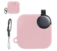 Case for Soundcore Work AI Voice Recorder,NOUKAJU Silicone Protective Case with Carabiner and Lanyard,Drop-Proof,Scratch-Proof,Protective Cover for Anker Soundcore Work Voice Recorder(Pink)