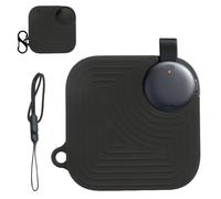 Case for Soundcore Work AI Voice Recorder,NOUKAJU Silicone Protective Case with Carabiner and Lanyard,Drop-Proof,Scratch-Proof,Protective Cover for Anker Soundcore Work Voice Recorder(Black)