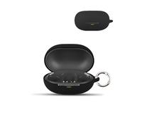 Case for SoundPeats Clip1 Wireless Earbuds,daunke Soft Silicone Protective Cover,Case with Round buckle,Full Protection,Black