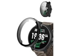 Case for Suunto RACE 2 Smartwatch, yystao Hard PC Case Cover with 9H Tempered Glass Screen Protector, Full Coverage Integrated, Black