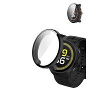 Case for SUUNTO Run Smartwatch, yystao Hard PC Case Cover with 9H Tempered Glass Screen Protector, Full Coverage Integrated, Black