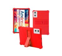 Case for SVITOO TAB P11 Android 15 Tablet 2025 11 inch，WUNIAK Shock Proof Lightweight Stand Rubber Shell Protective Cover,Kids Friendly Soft Silicone Adjustable Stand Cover,RED