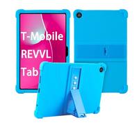 Case for T-Mobile REVVL Tab 2 Android 15 Tablet 10.1 inch,Soft Silicone Protector Cover,Kids Friendly,Adjustable Stand Tablet Cover,4 Corners Thicken Shockproof,Sky Blue