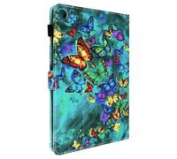 Case for Tab M10 Gen 3, Wallet with Magnetic Flip, Butterfly